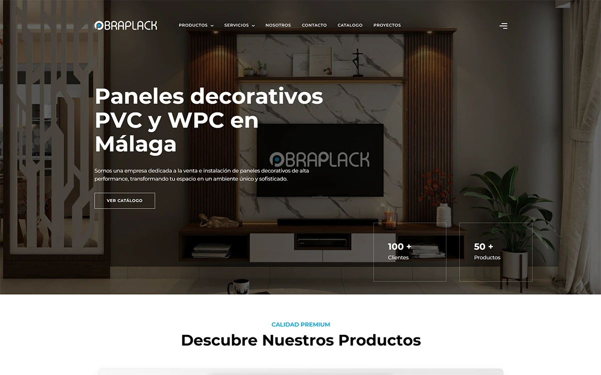Página web corporativa de Obraplack